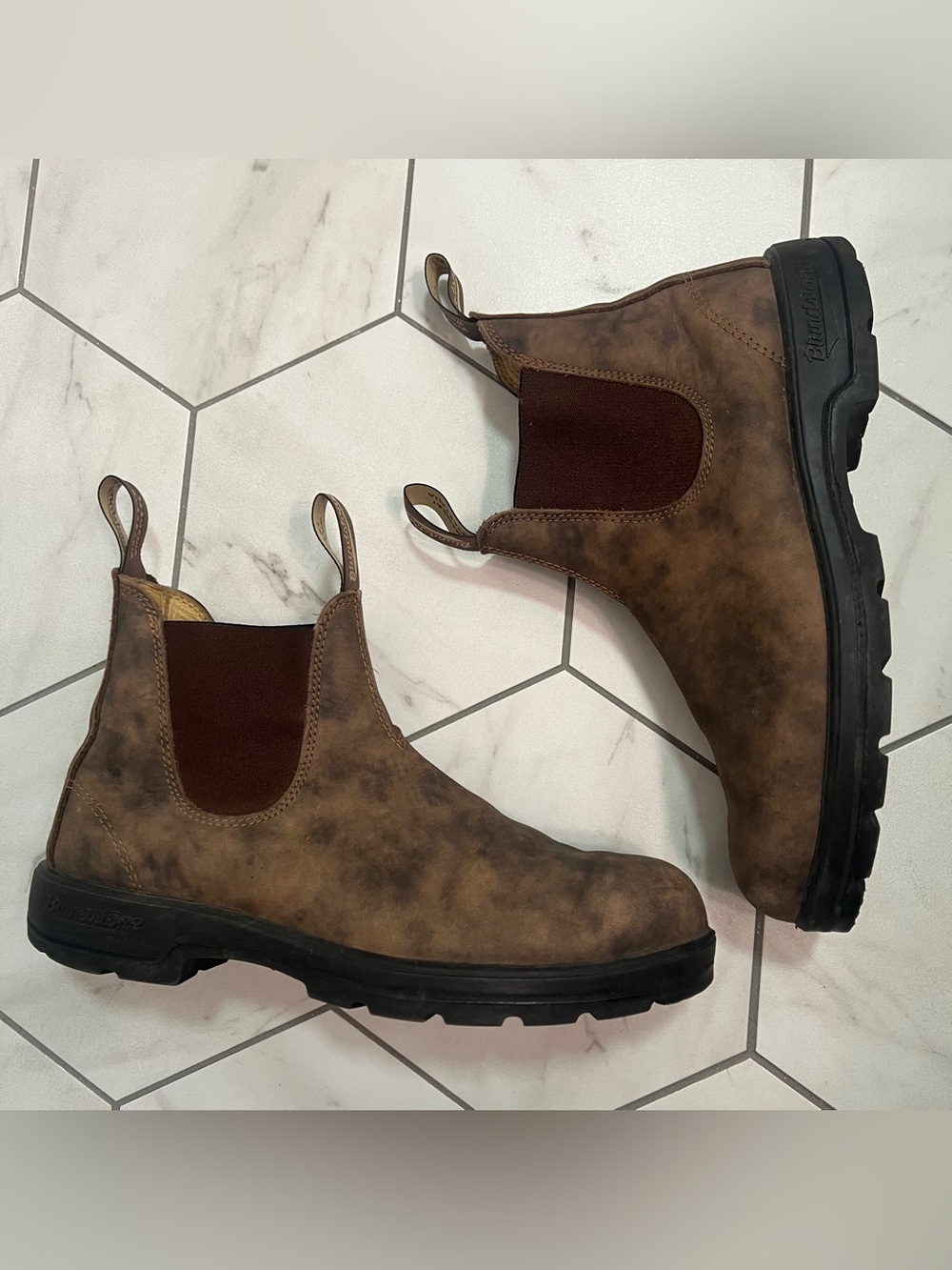 Blundstone 585 Rustic Brown Premium Leather Chelsea Boots Size 10 Mens - Picture 5 of 11
